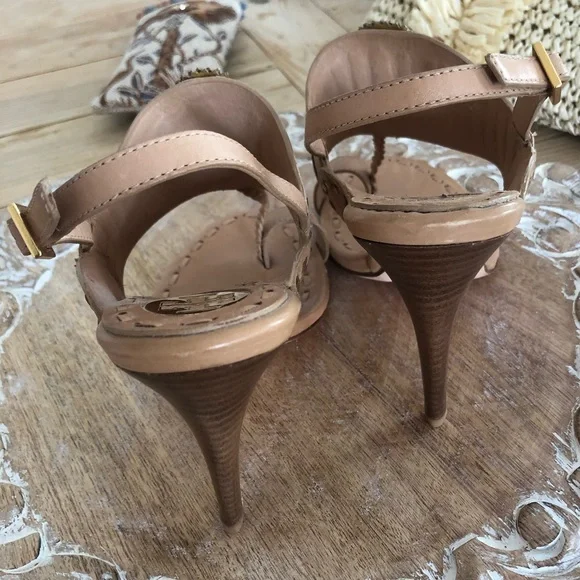 HPx2! Tory Burch Caylan Sandals. Size 8.5, 5” heel. Unworn. - Picture 3 of 15